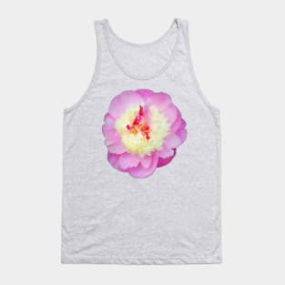 Pretty Pink Peony - Pink Background Tank Top